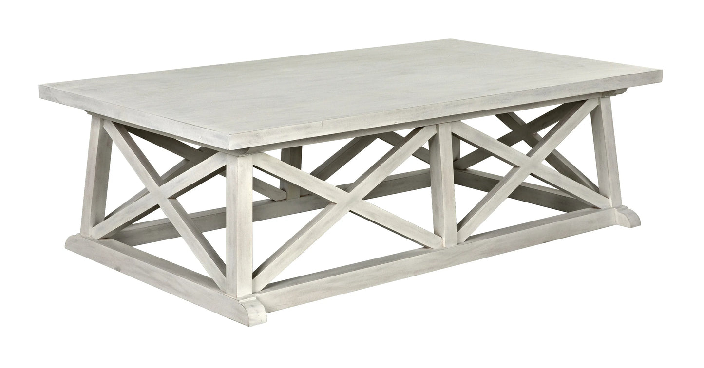 Sutton coffee table, white wash