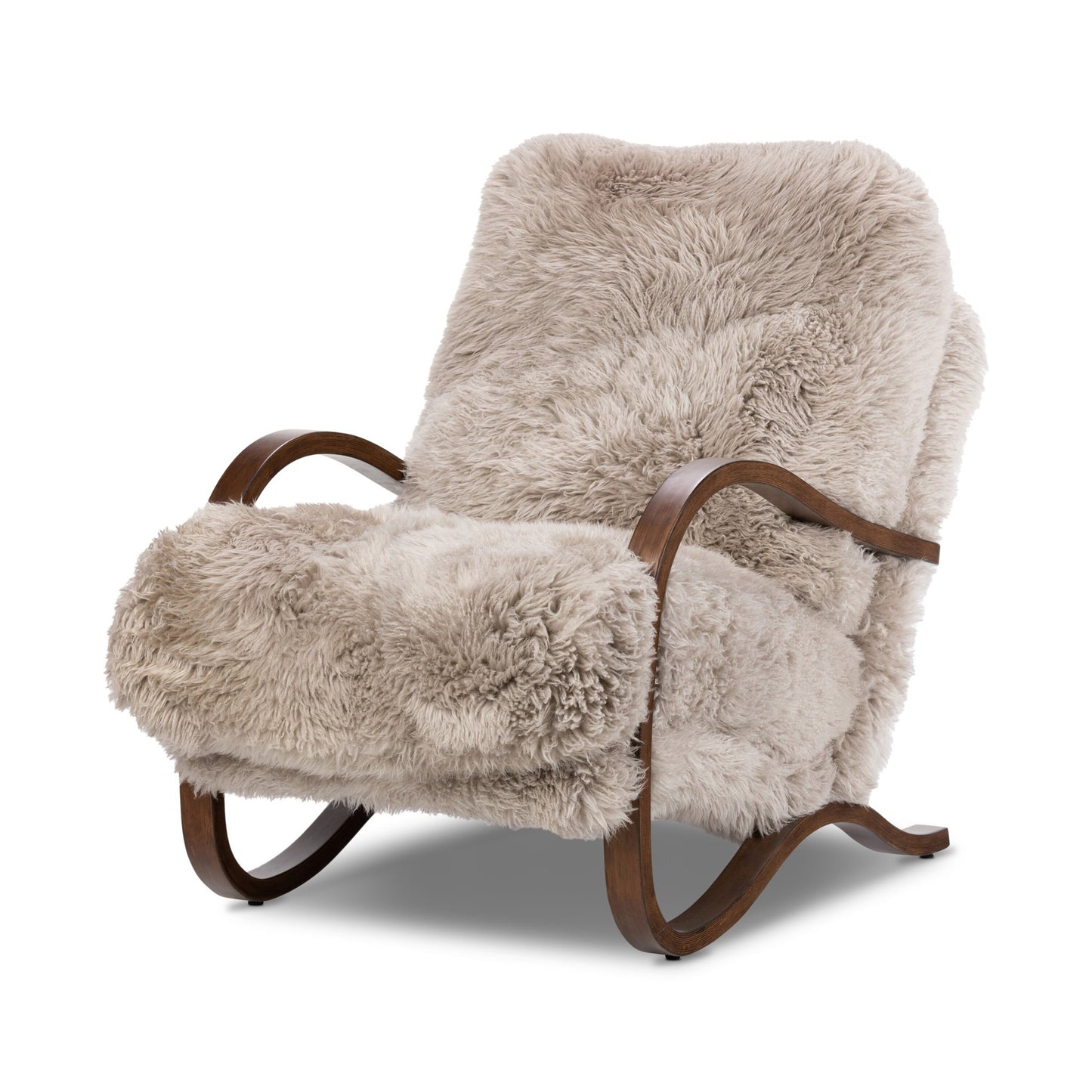 Tobin chair-taupe mongolian fur