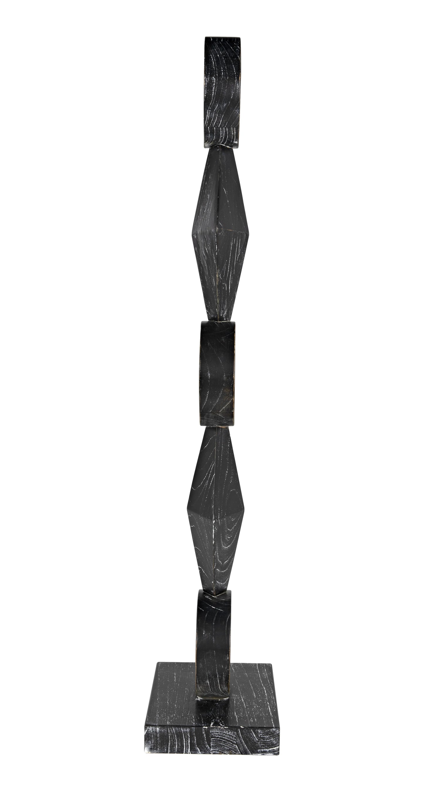 Totem sculpture, cinder black