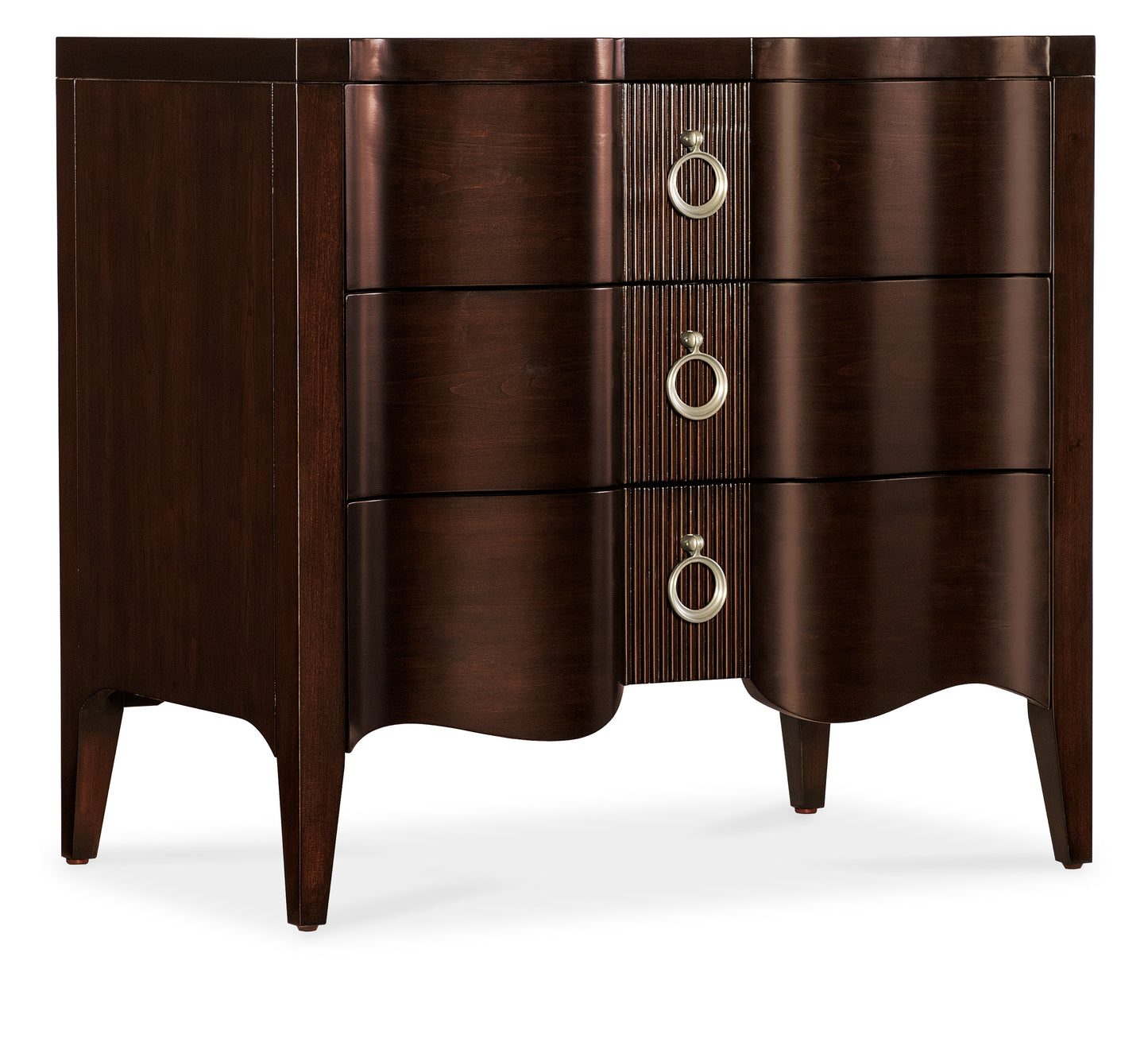 Bella donna three-drawer nightstand