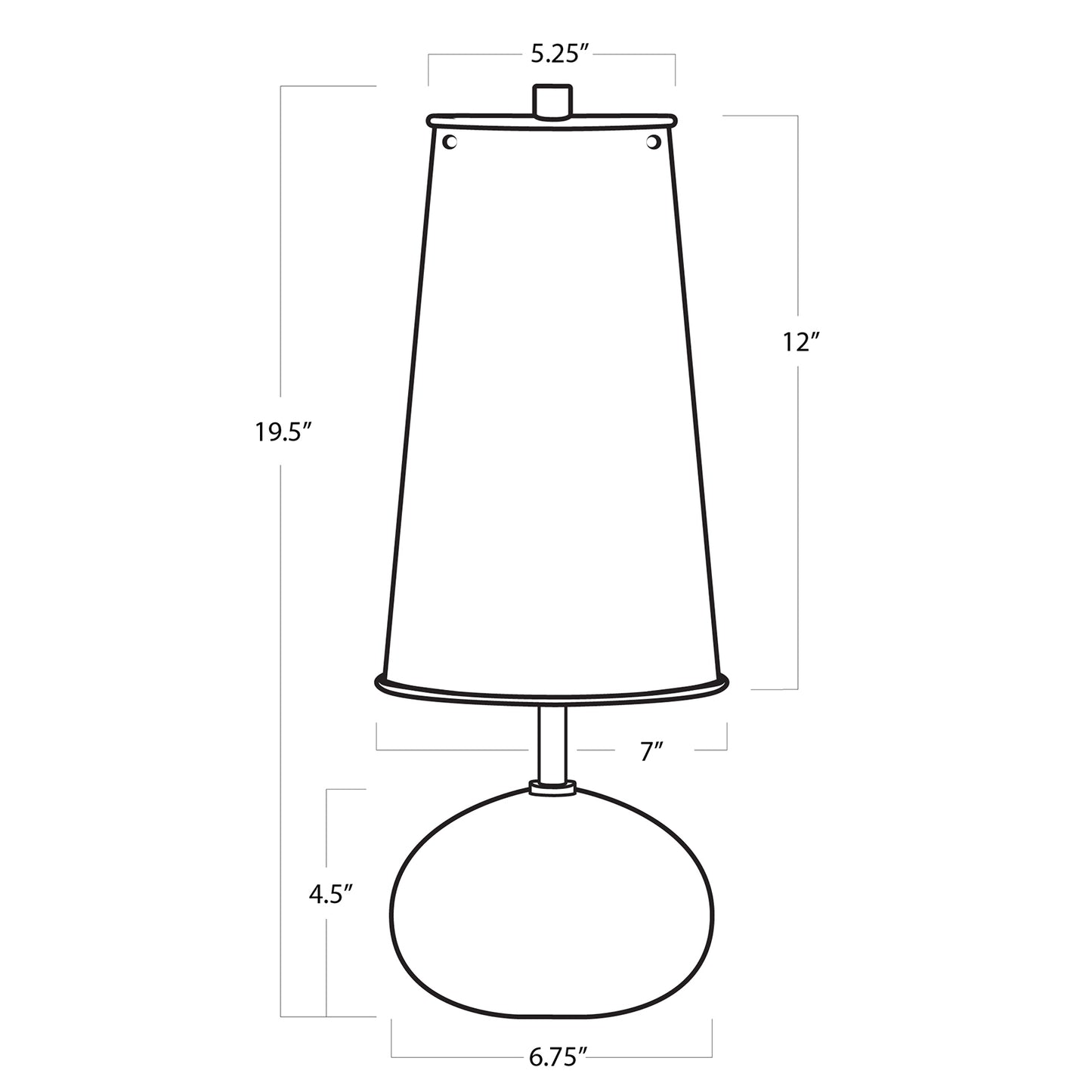 Hattie concrete mini lamp