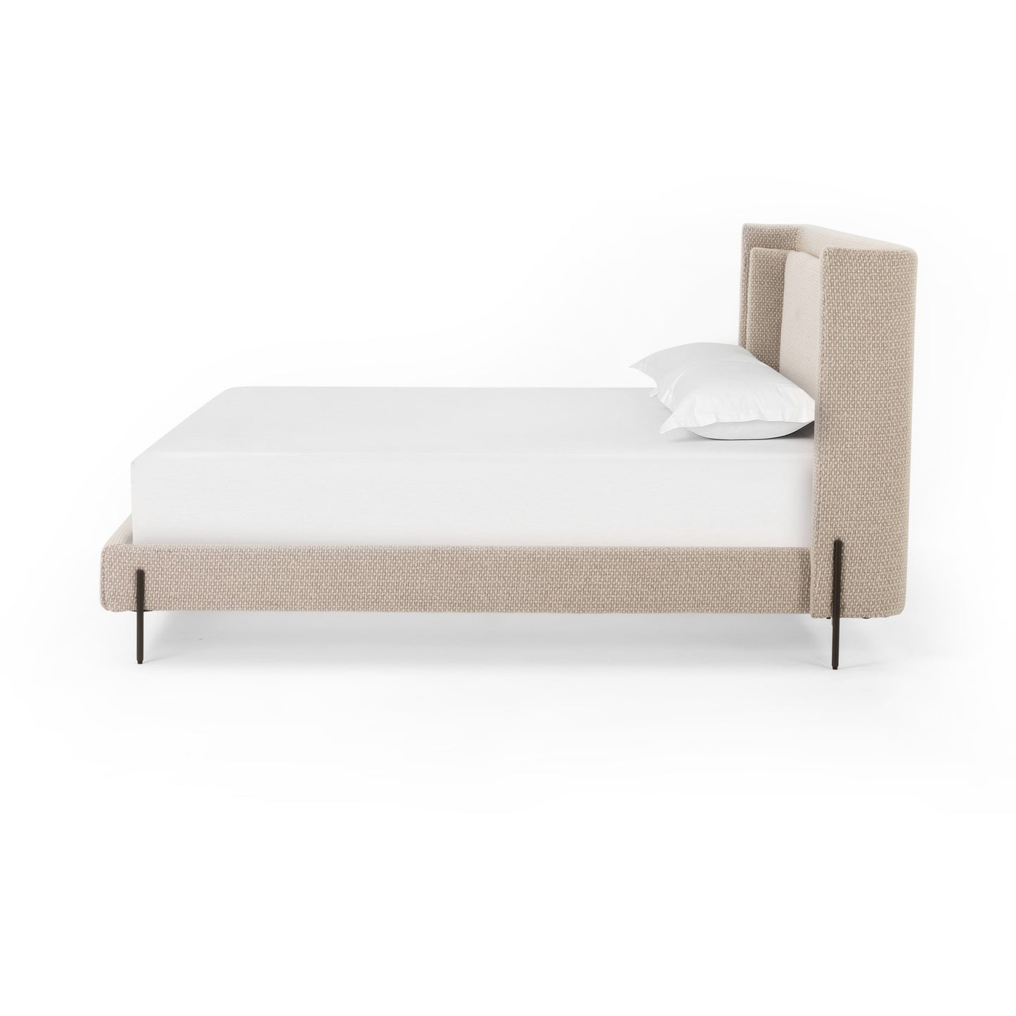 Dobson bed: perin oatmeal-gunmetal-king