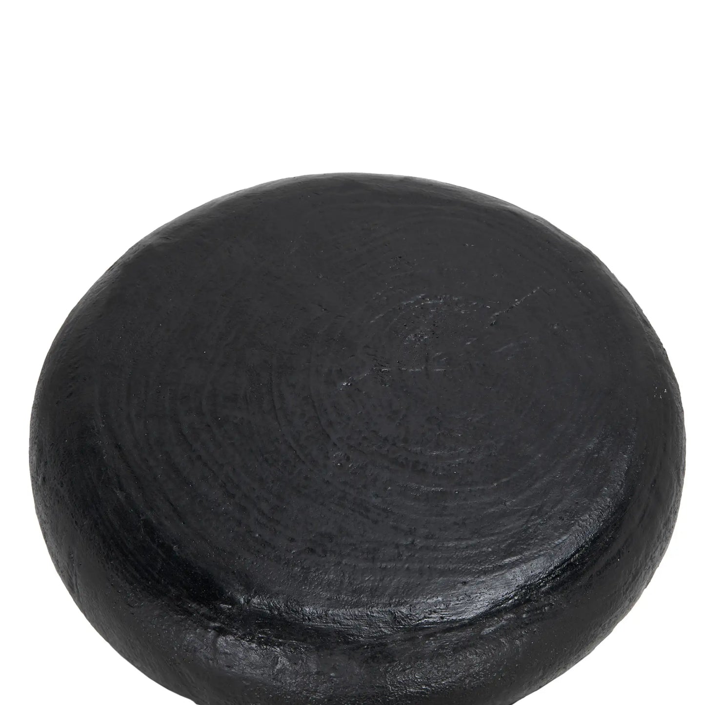 Samson stool/side table, black burnt resin