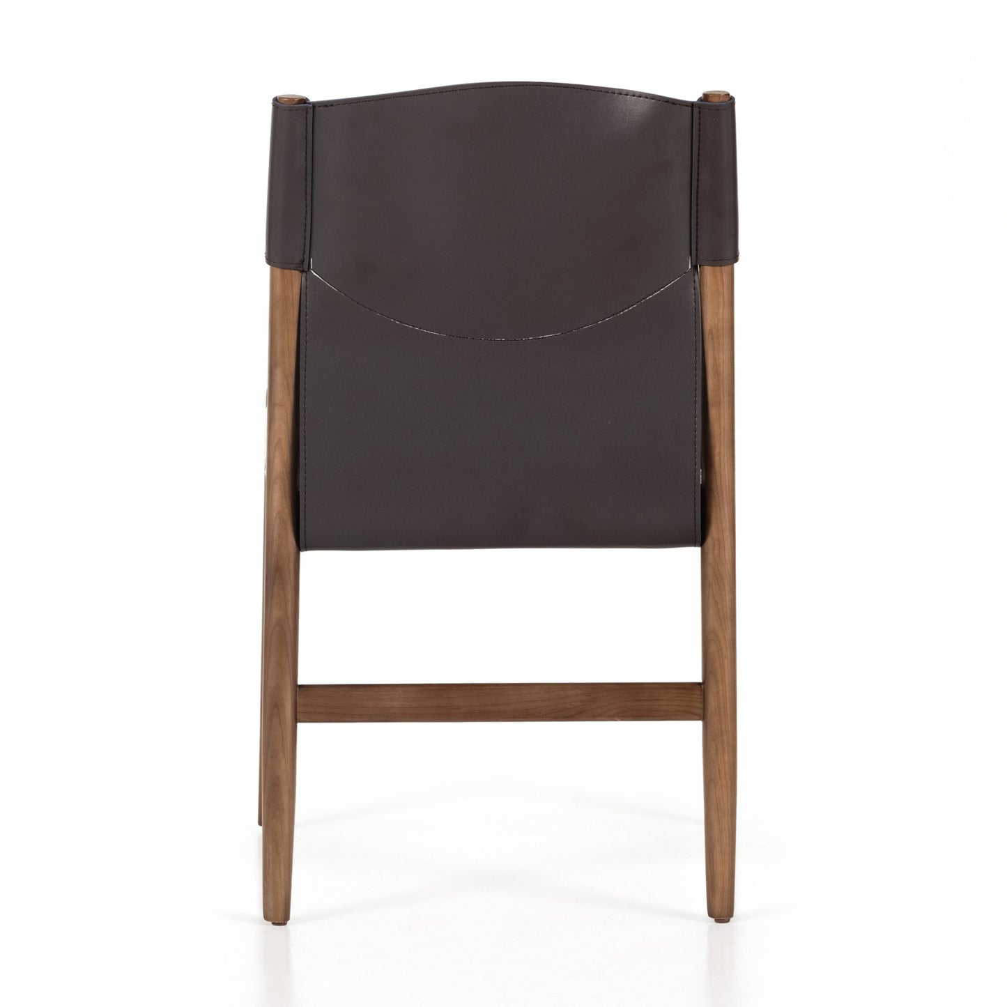 Lulu armless dining chair-espresso lthr