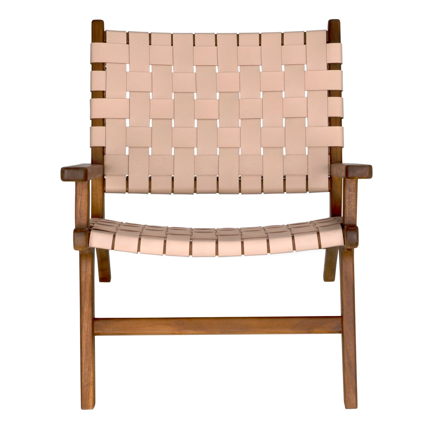 Kamara arm chair, teak with leather