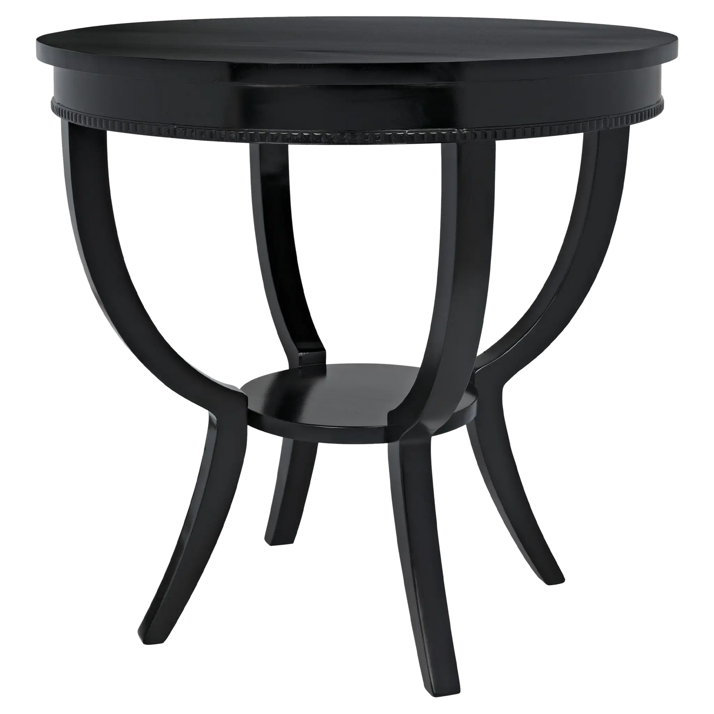 Scheffield round end table, black