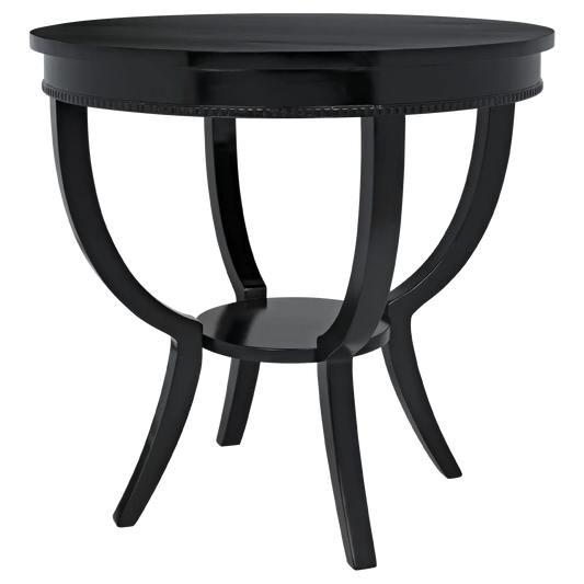 Scheffield round end table, black