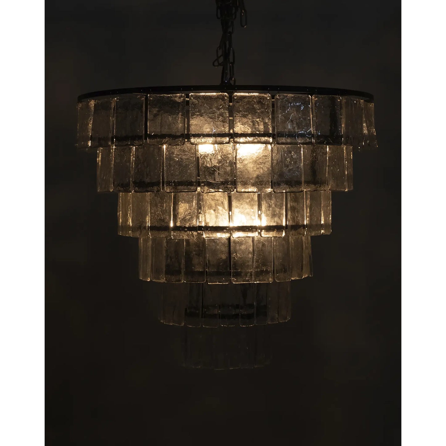 Carnegie chandelier, large, black steel