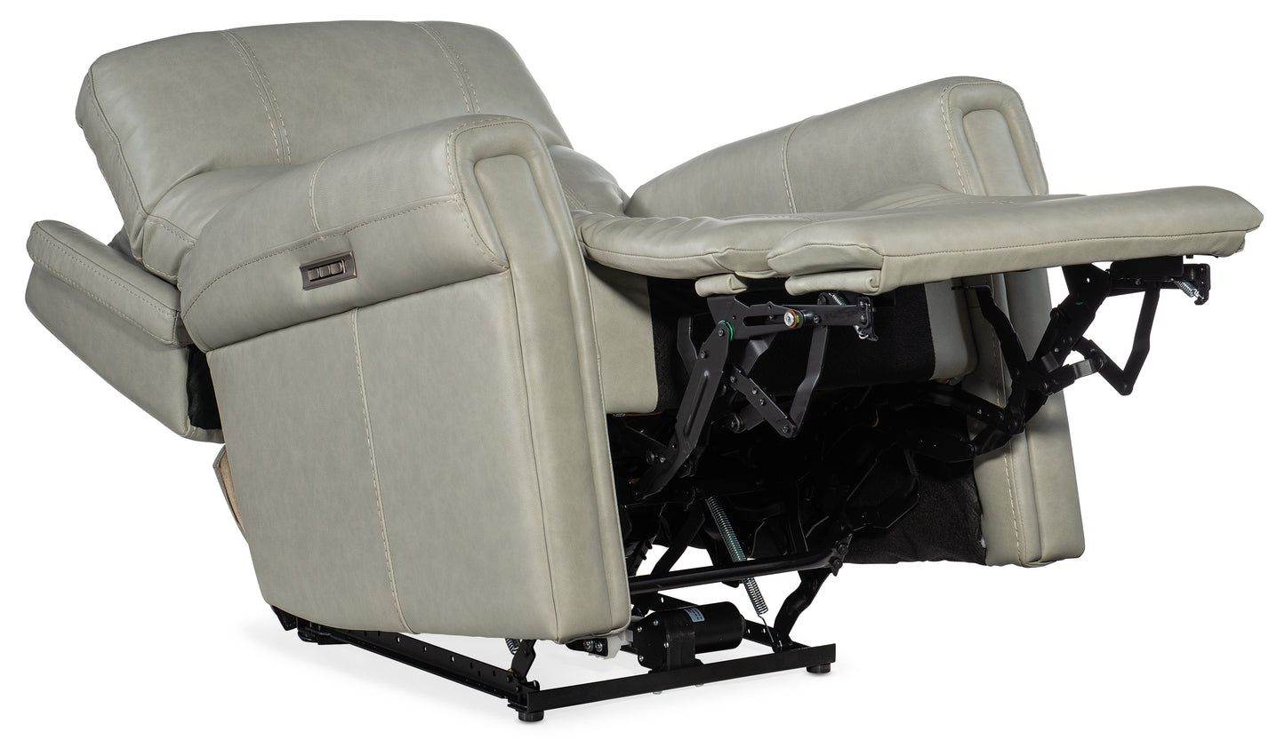 Carroll power recliner with power headrest and lumbar