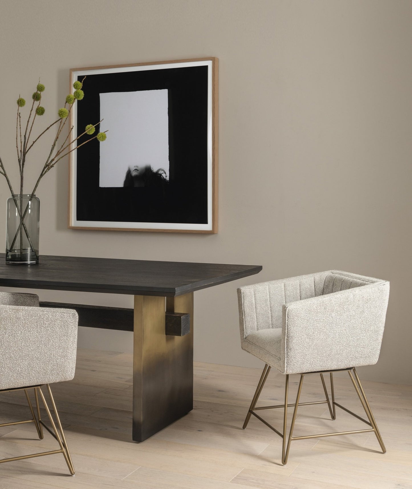 Brennan dining table-worn black