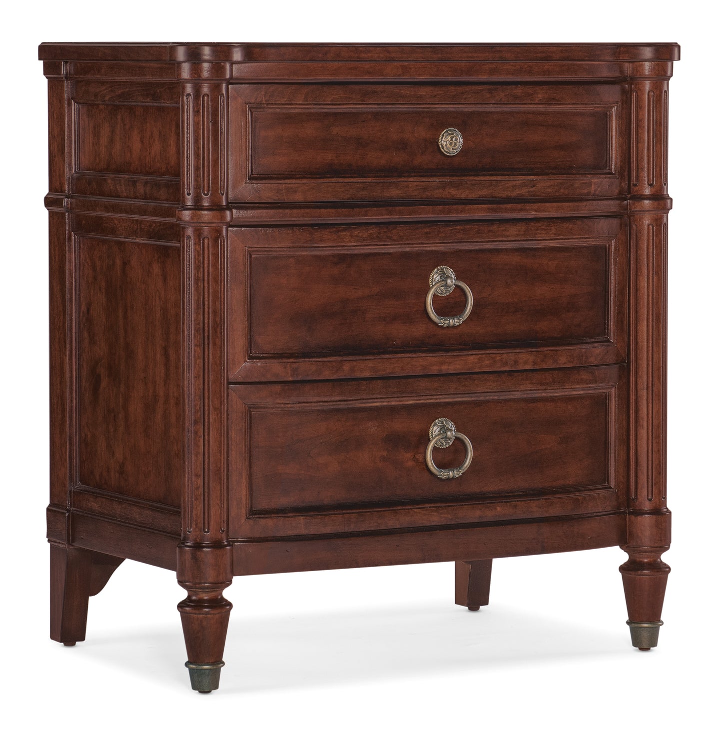 Charleston three-drawer nightstand