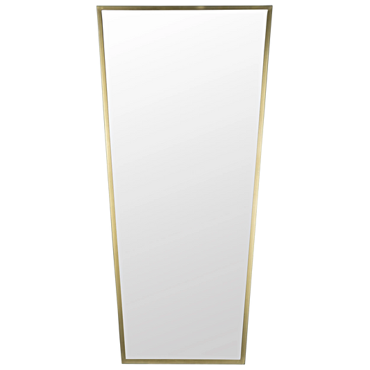 Cassio mirror, steel with brass finish