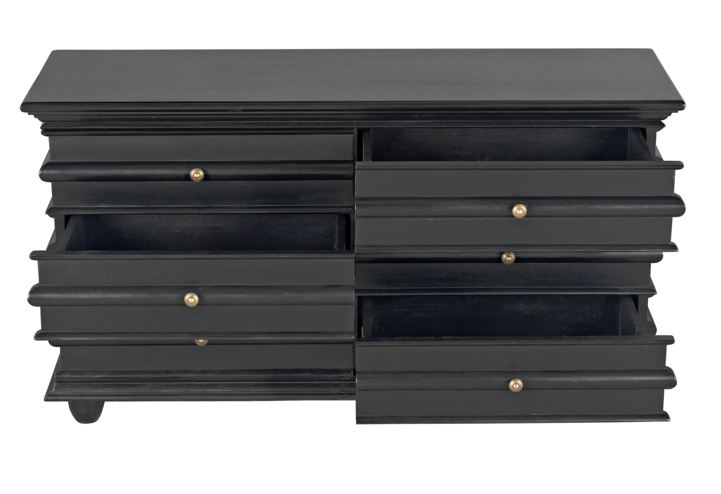 Ascona chest, hand rubbed black