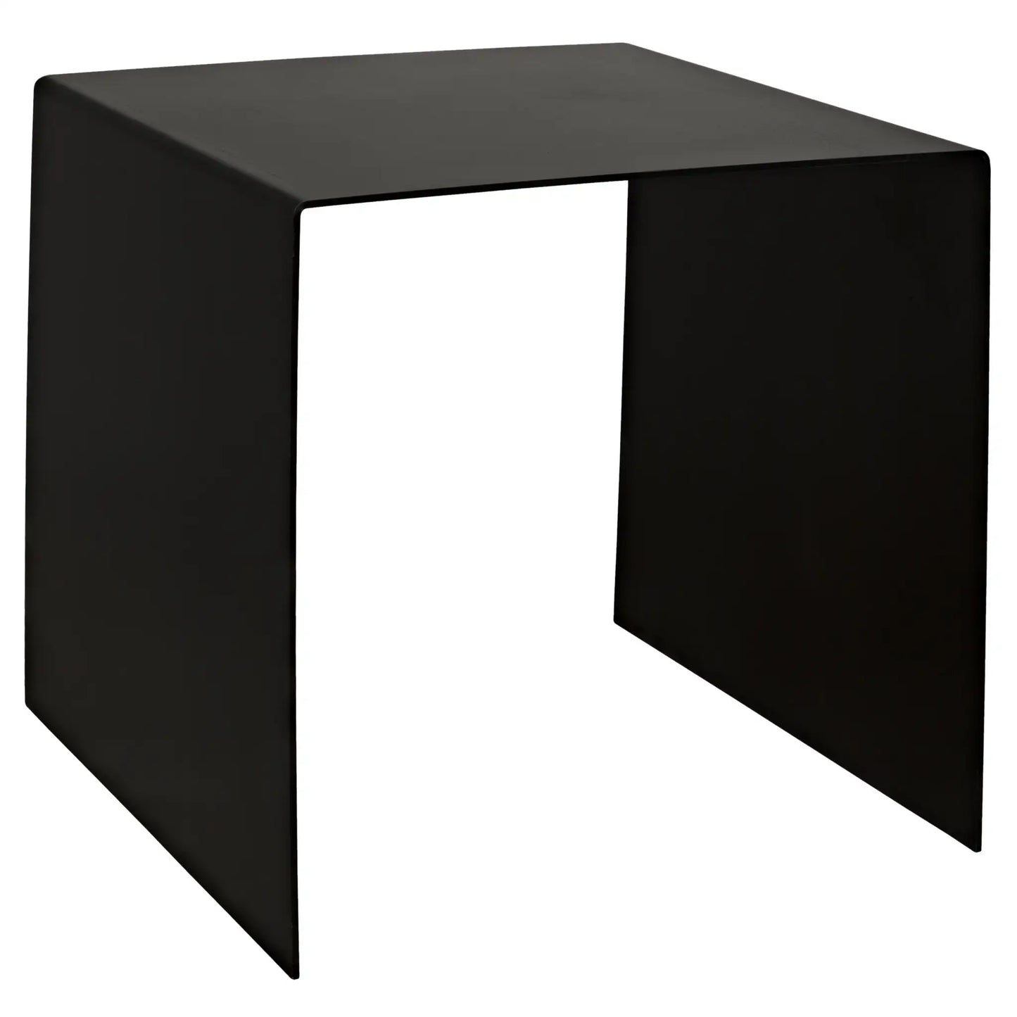 Yves side table, medium, black steel