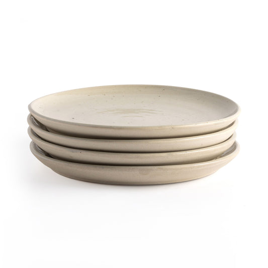 Nelo dinner plate, set of 4-cream matte