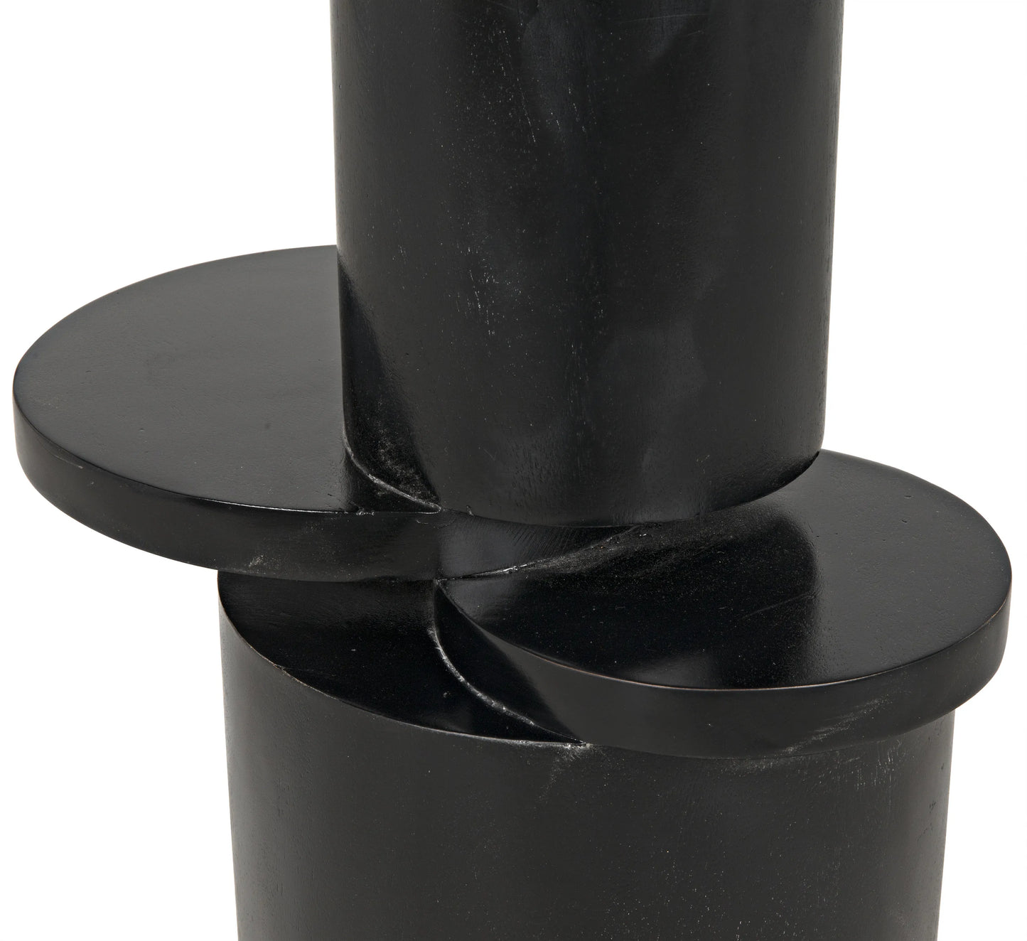 Hugo side table, hand rubbed black