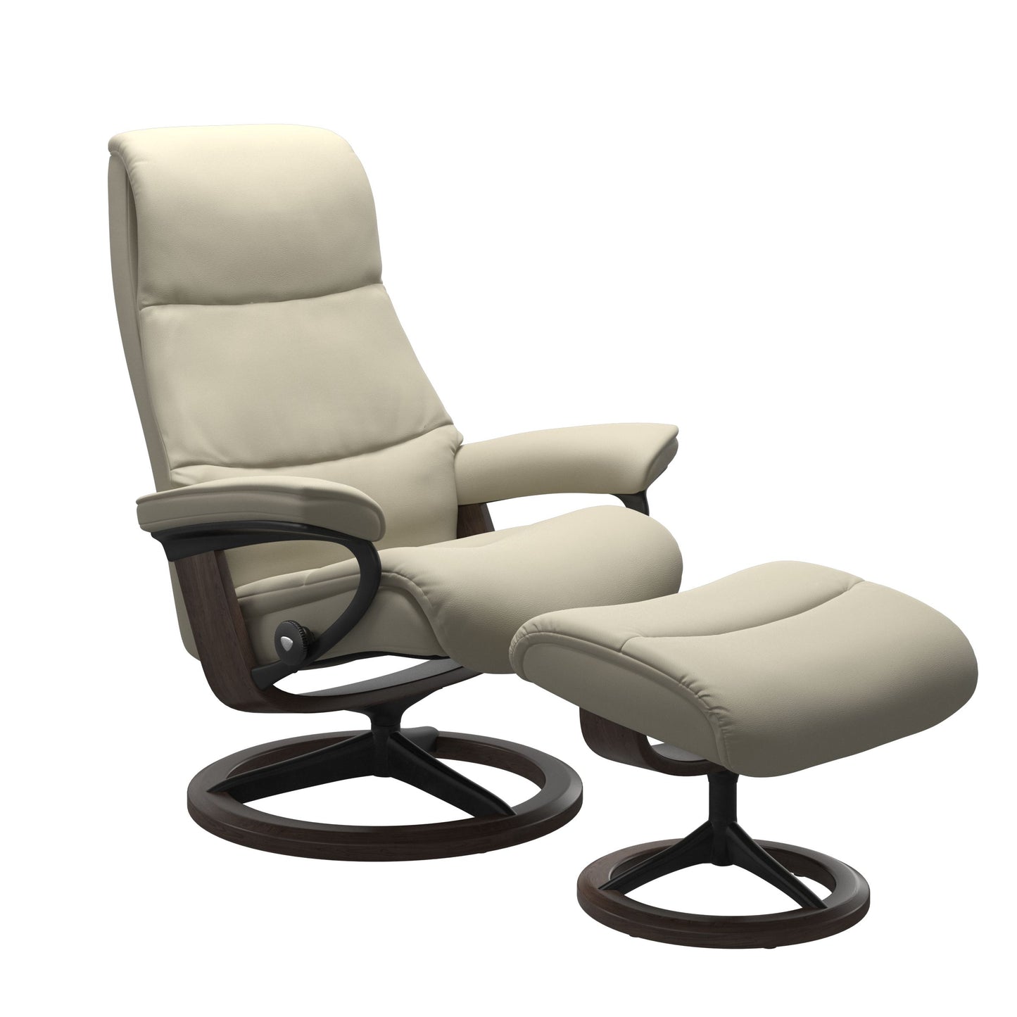 Stressless® view (s) signature base recliner with ottoman