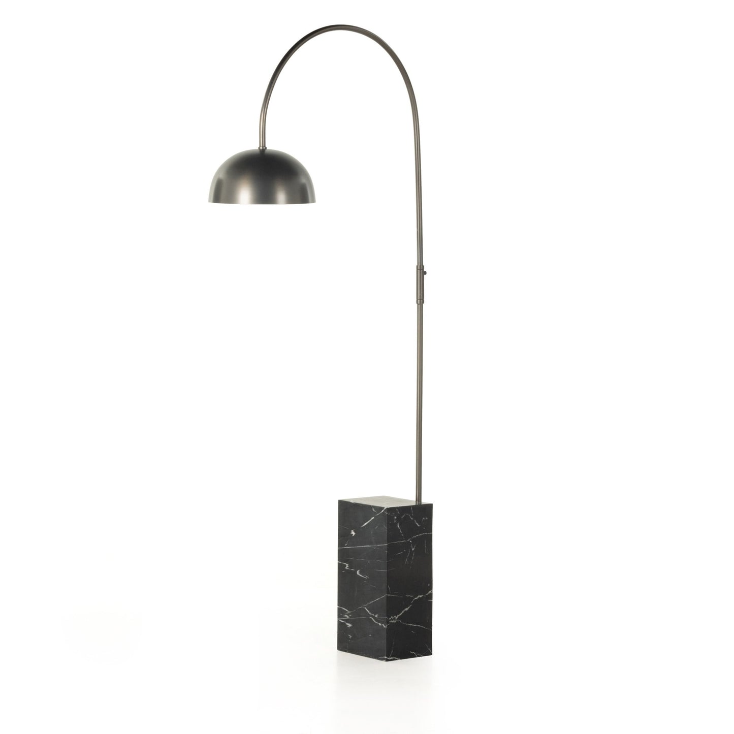 Jenkin floor lamp: black marble-dark antique iron