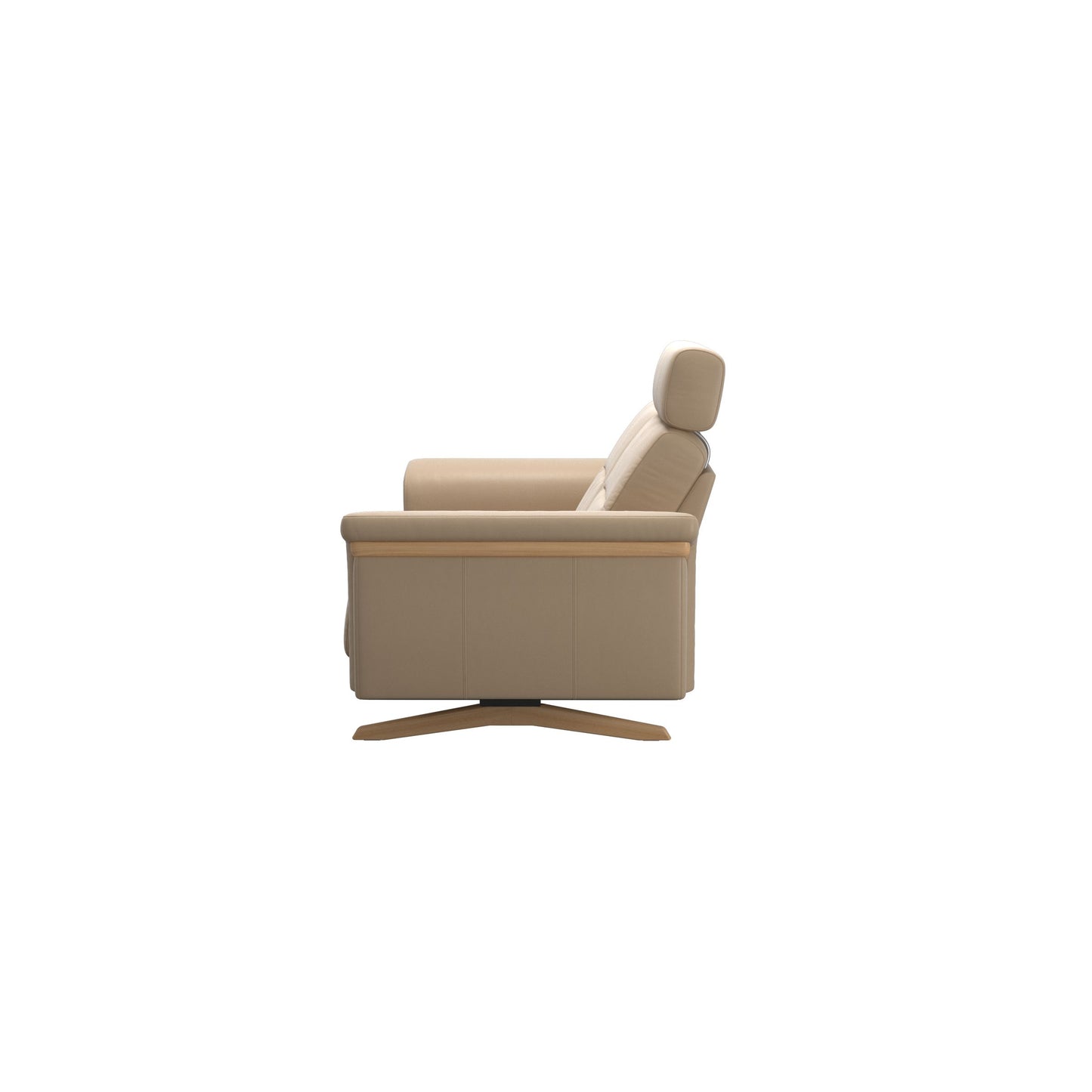 Stressless® stella wood 2 seater with 1 headrest