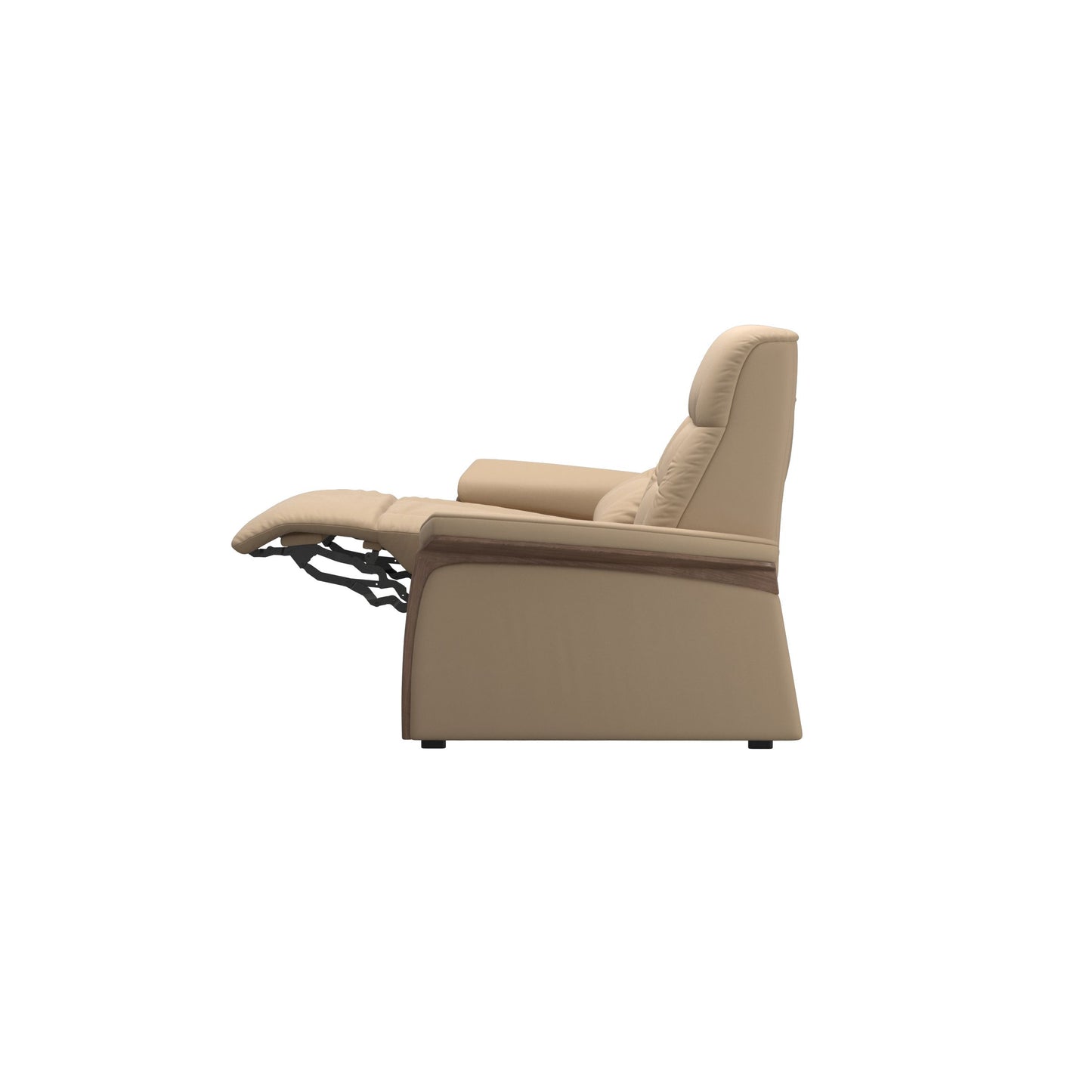 Stressless® mary wood with adjustable headrest, 2 seater power left