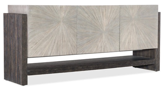 Melange ground perspective credenza