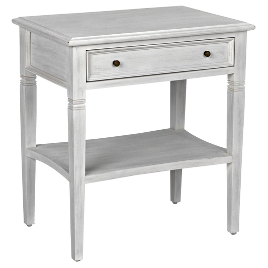 Oxford 1-drawer side table, white wash