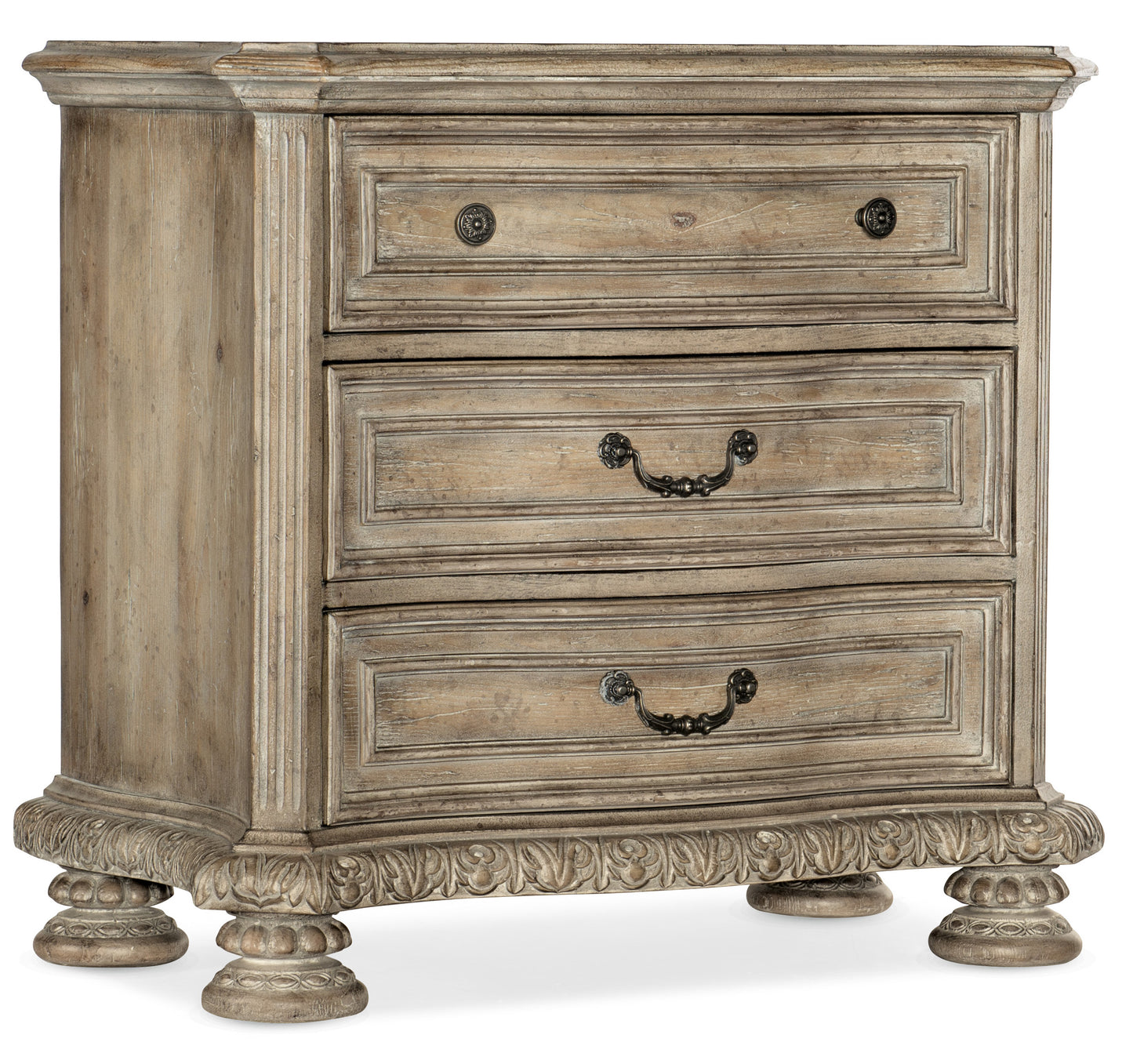 Castella three drawer nightstand