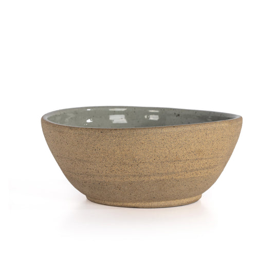 Nelo serving bowl-natural clay