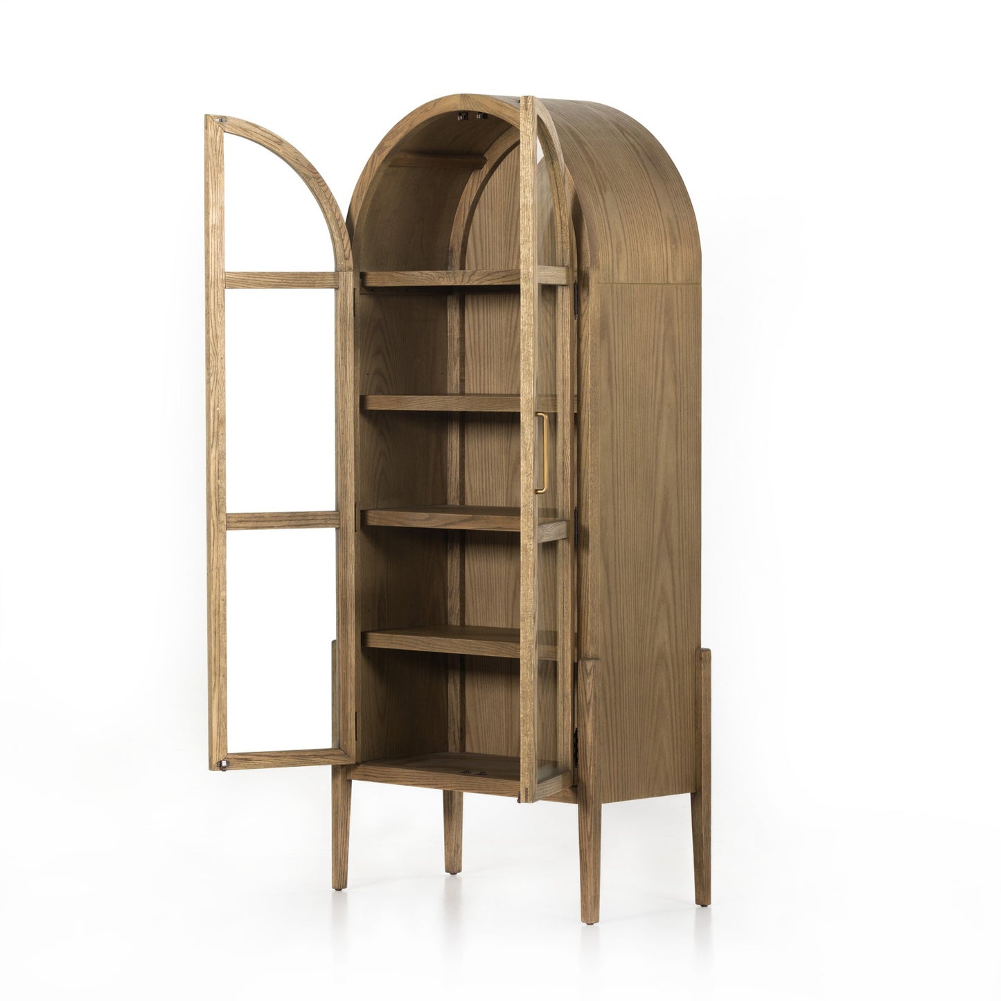 Tolle cabinet - drifted oak solid-antique brass