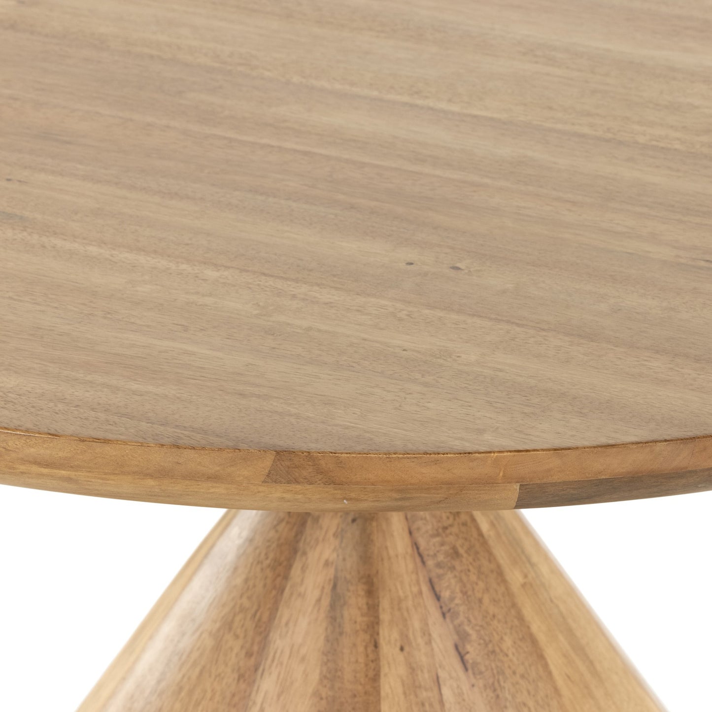 Bibianna dining table: smoked honey-blush marble