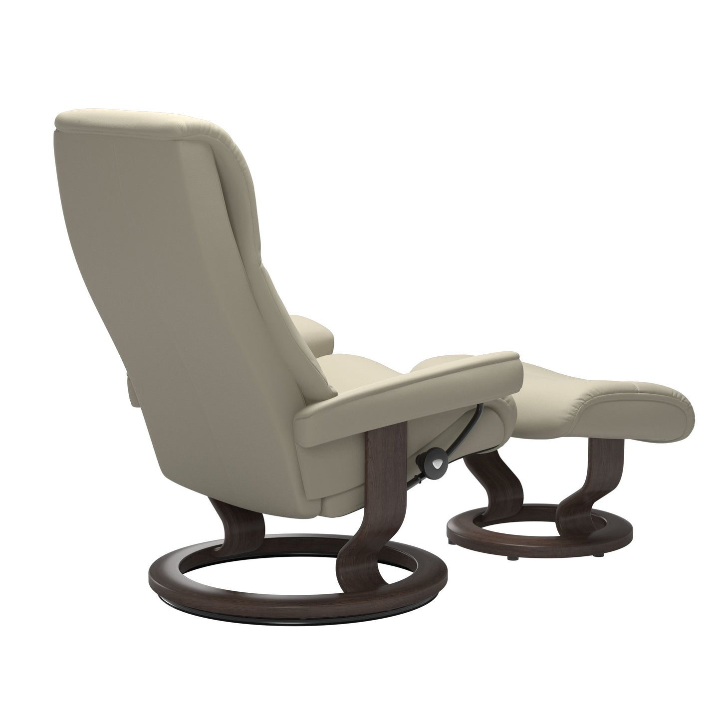 Stressless® view (l) classic base recliner with ottoman