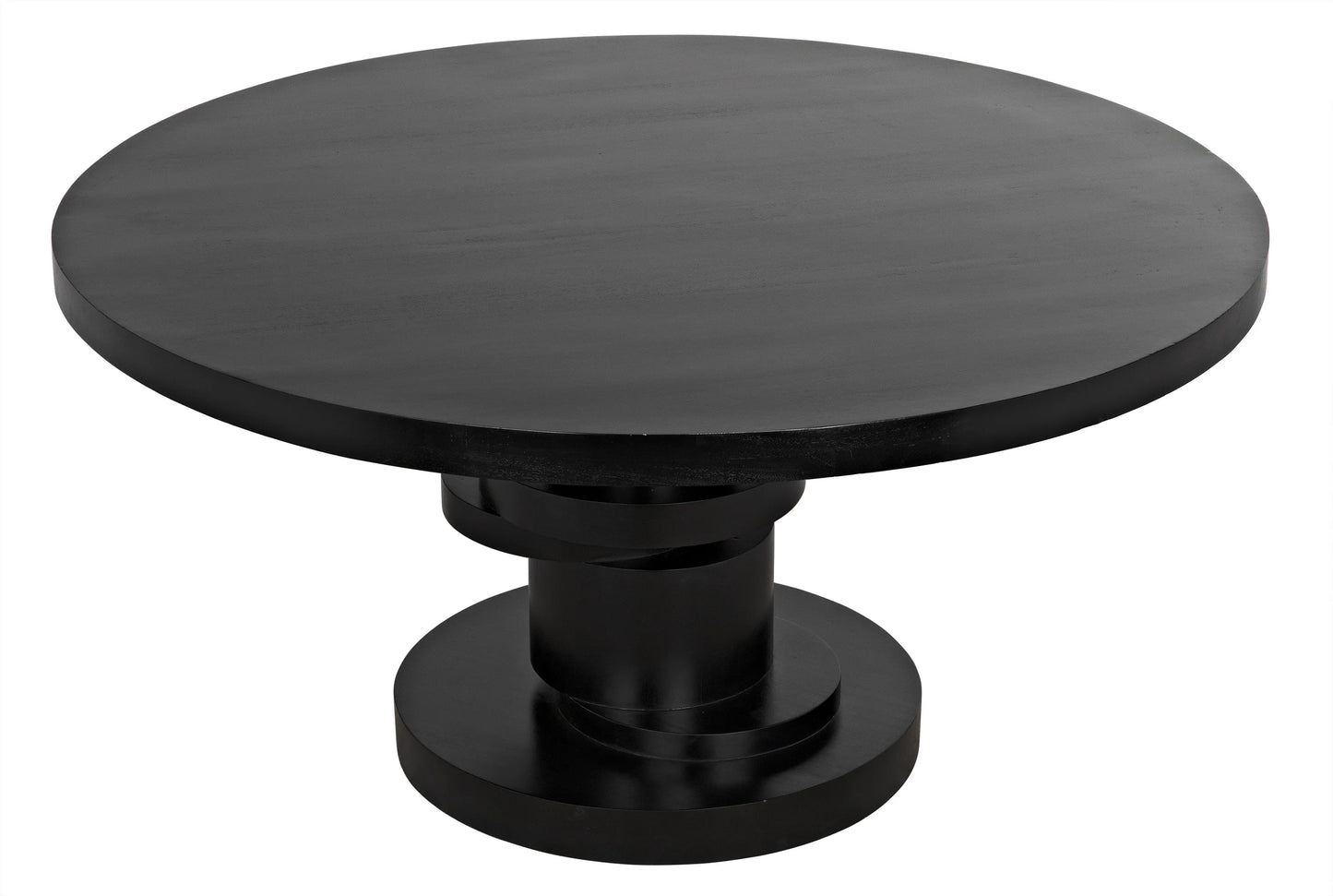 Hugo dining table, hand rubbed black