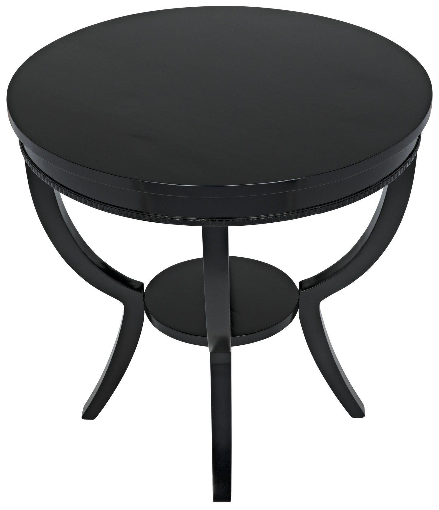 Scheffield round end table, black