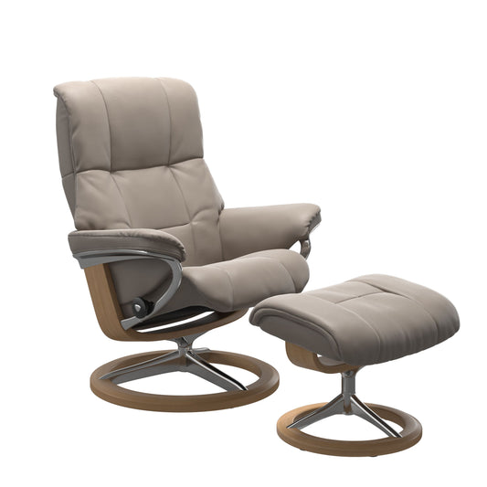 Stressless® mayfair (m) signature base recliner with ottoman