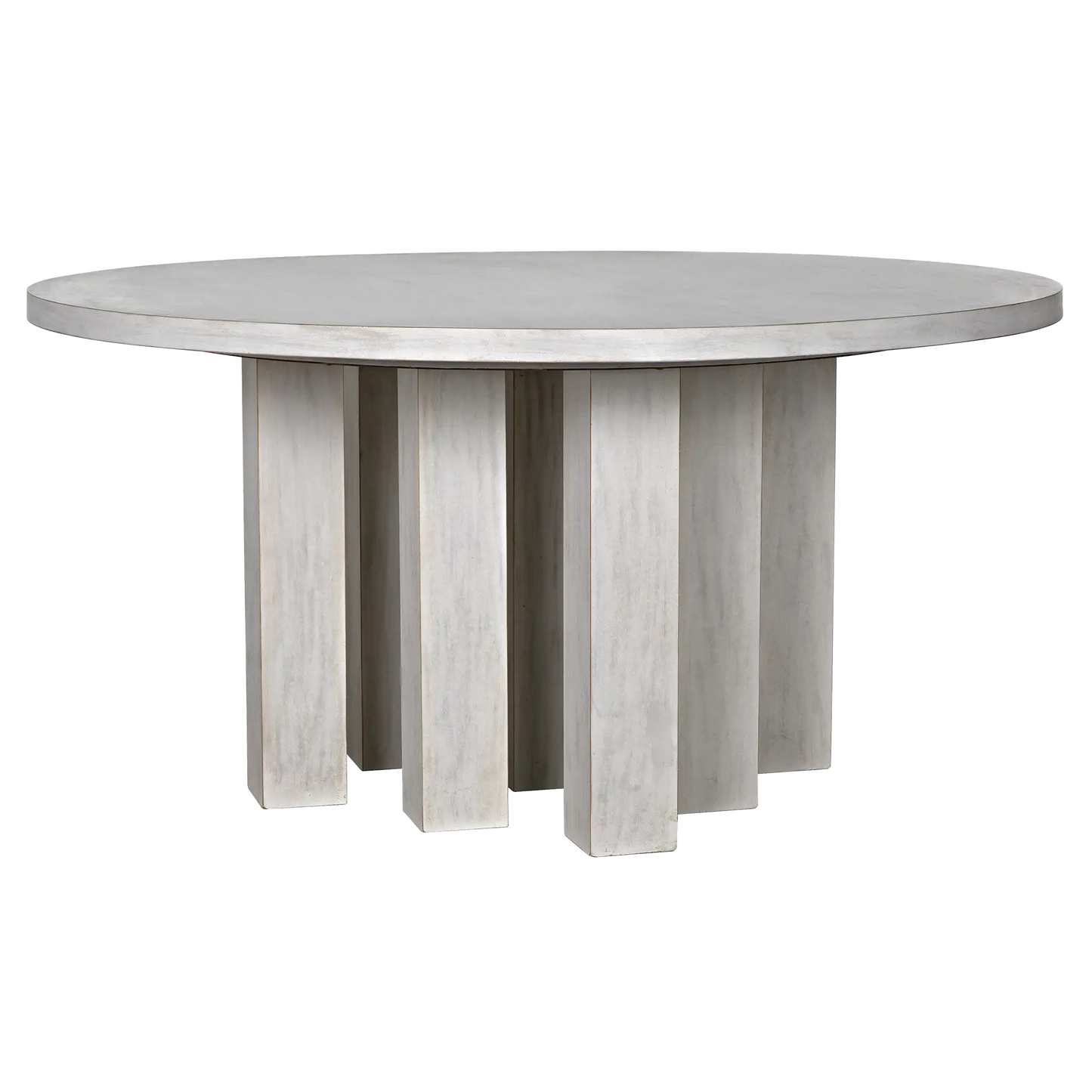 Resistance dining table, white wash