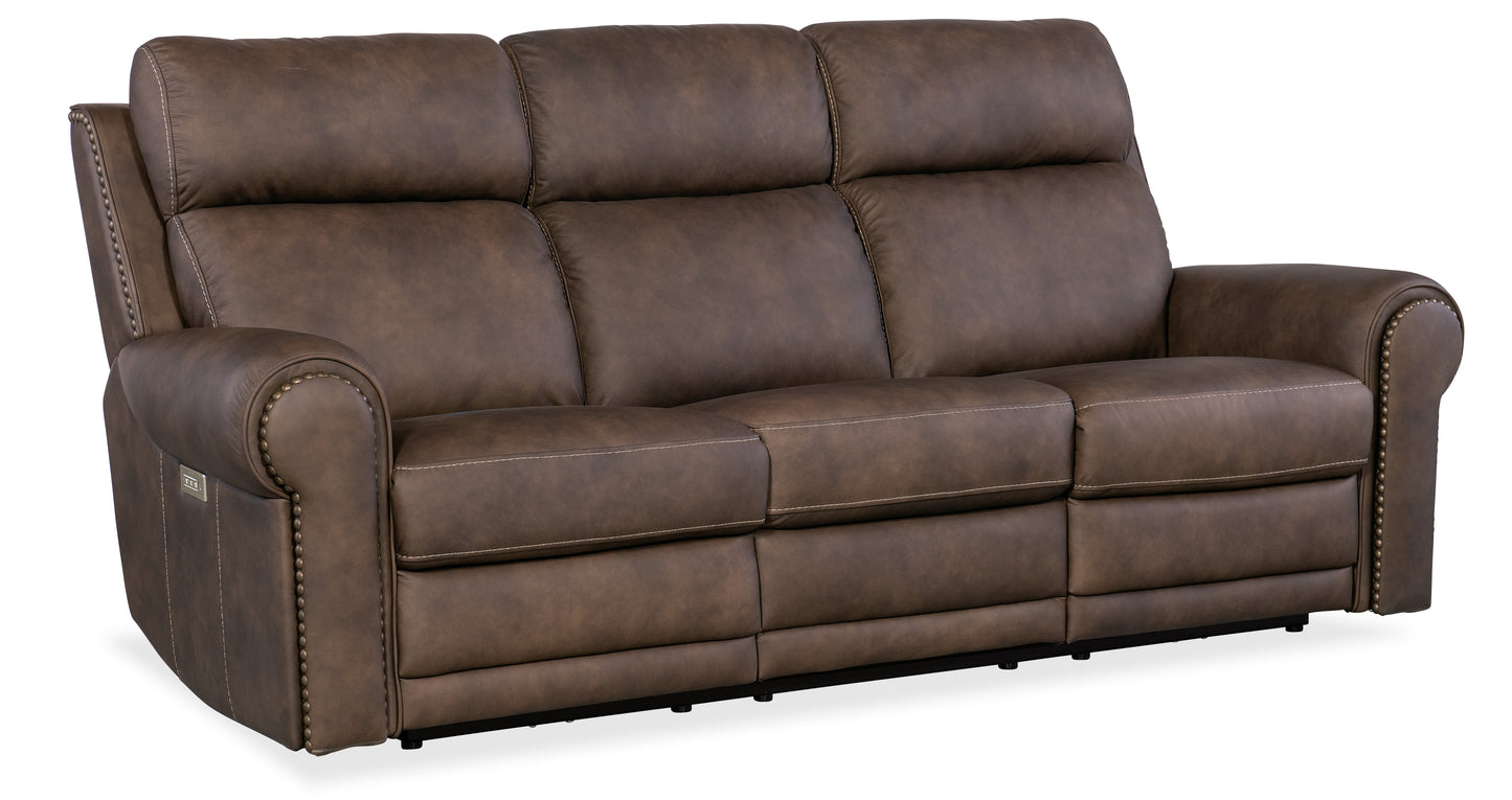 Duncan power sofa w/power headrest & lumbar