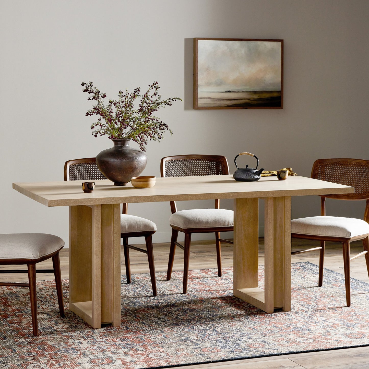 Carmel dining table: natural mango