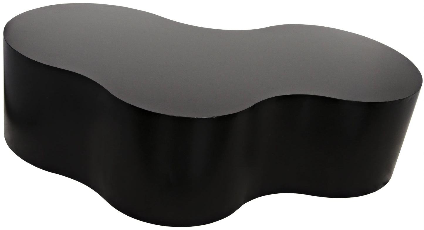 Island coffee table, black steel