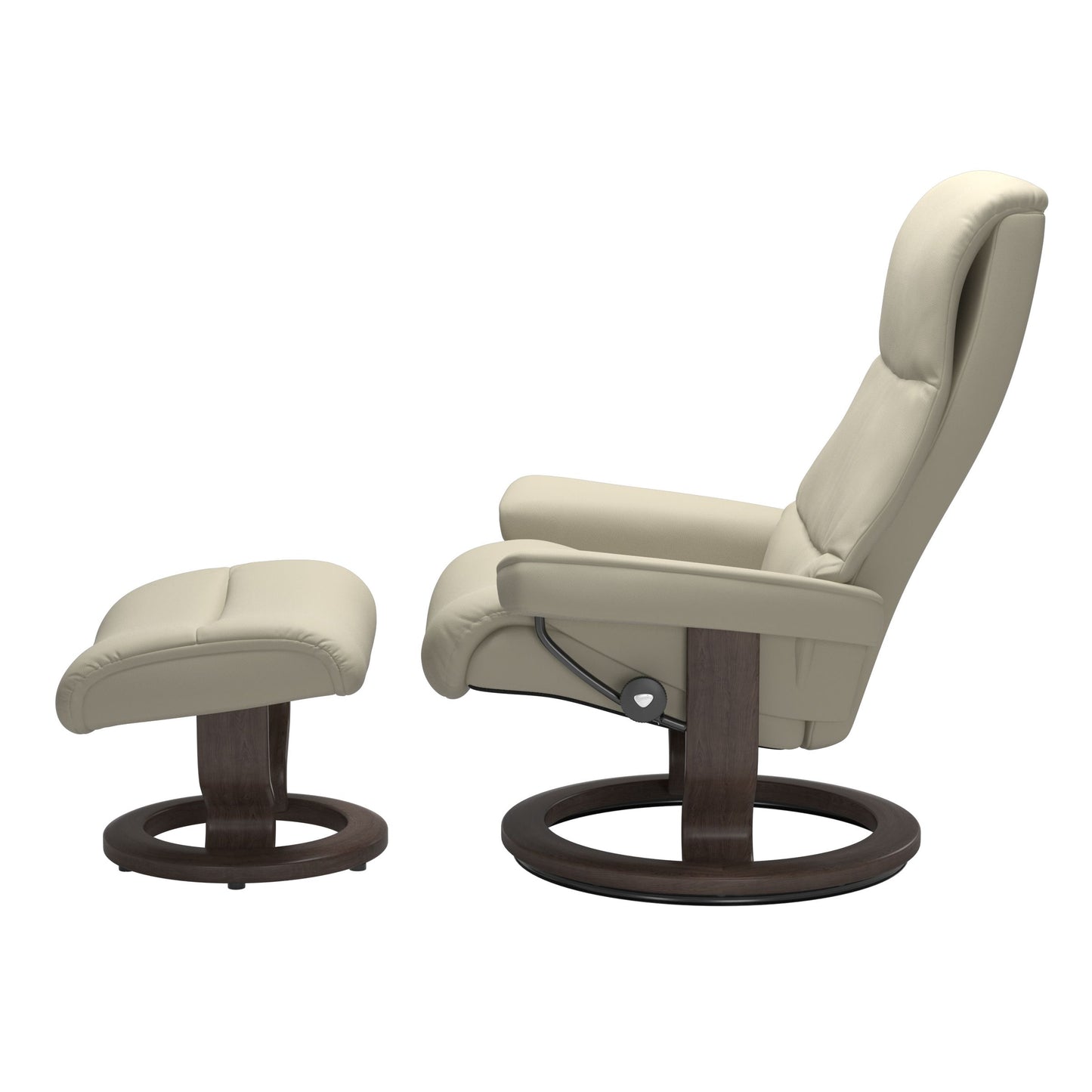 Stressless® view (l) classic base recliner with ottoman