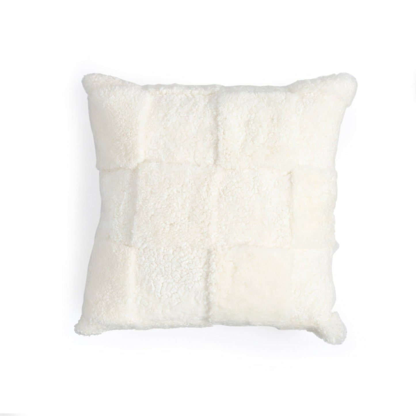 Patchwork shearing pillow-cream-20x20