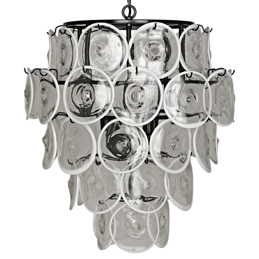 Alva chandelier, black metal