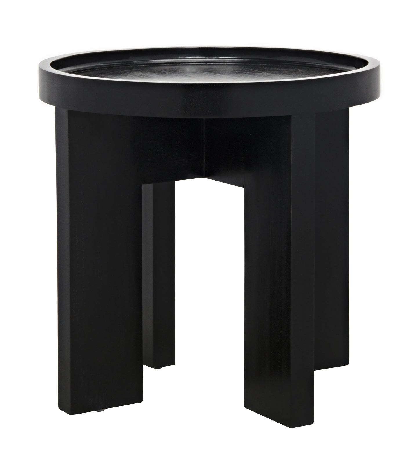 Gavin side table, hand rubbed black