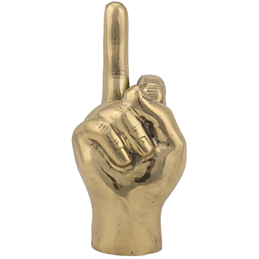 The finger, brass