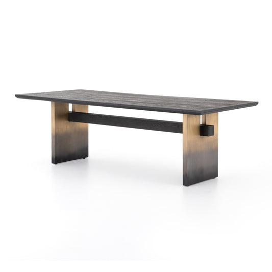 Brennan dining table-worn black