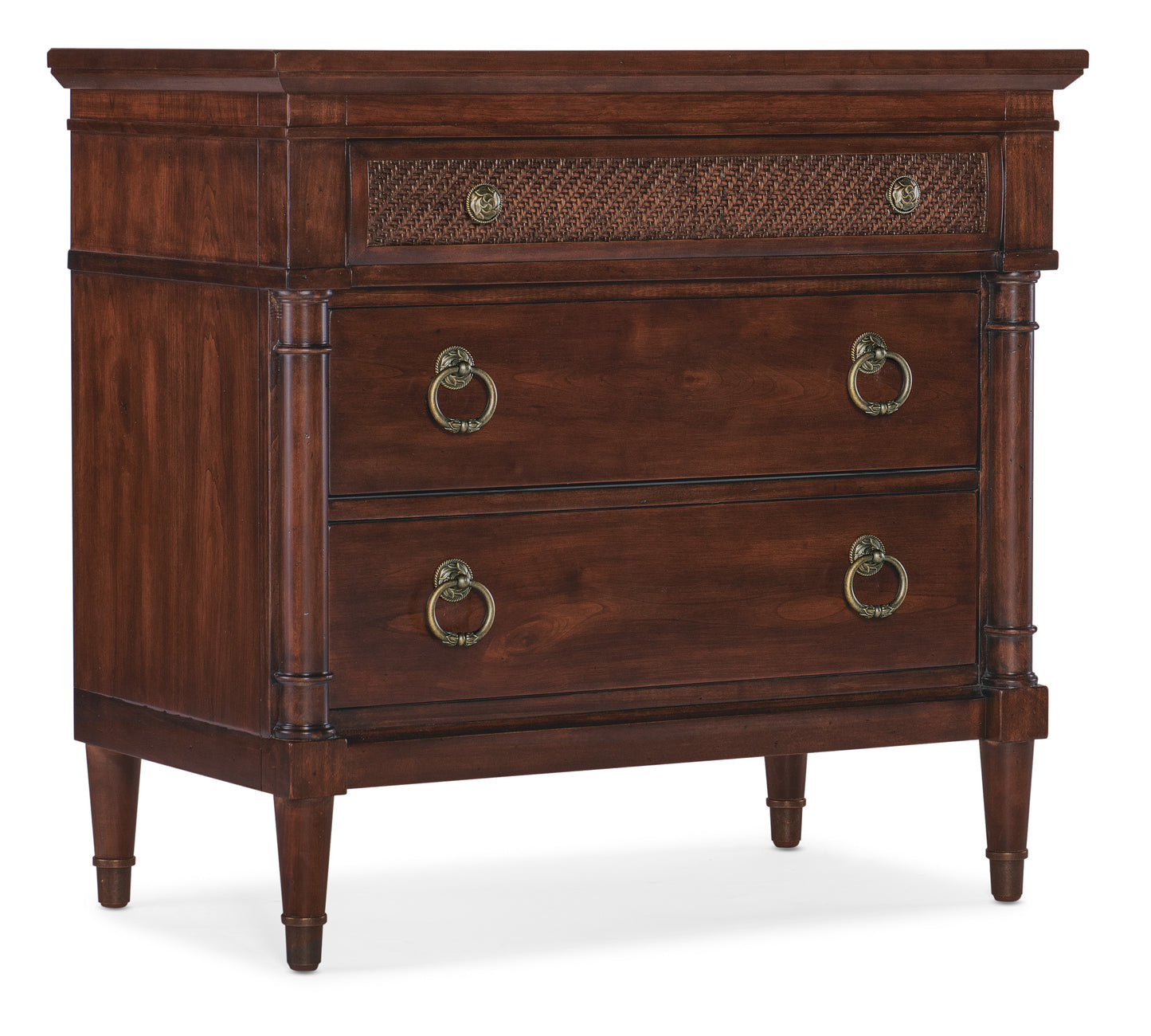 Charleston three-drawer nightstand