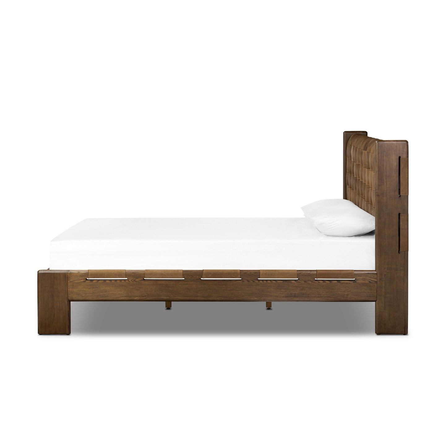 Halston bed: heirloom sienna-terra brown ash-terra brown ash veneer-king