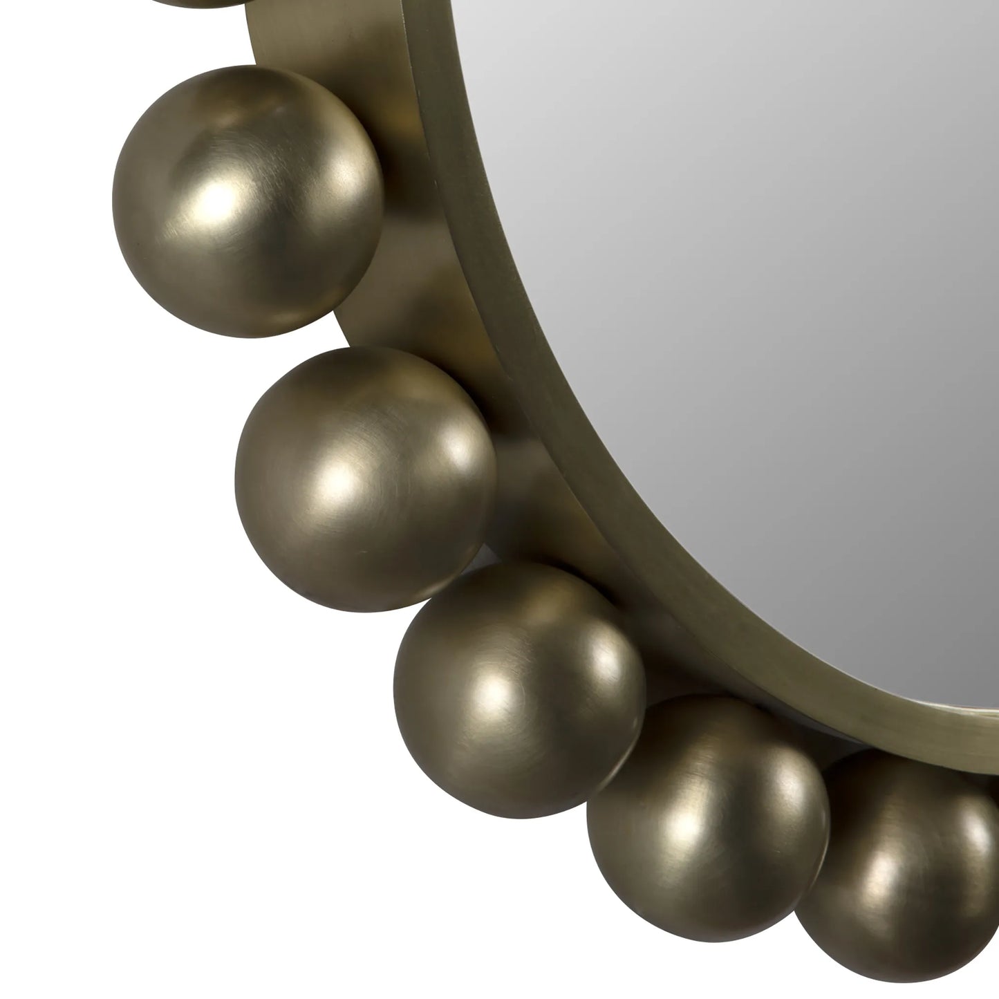 Cooper mirror, metal with brass finish