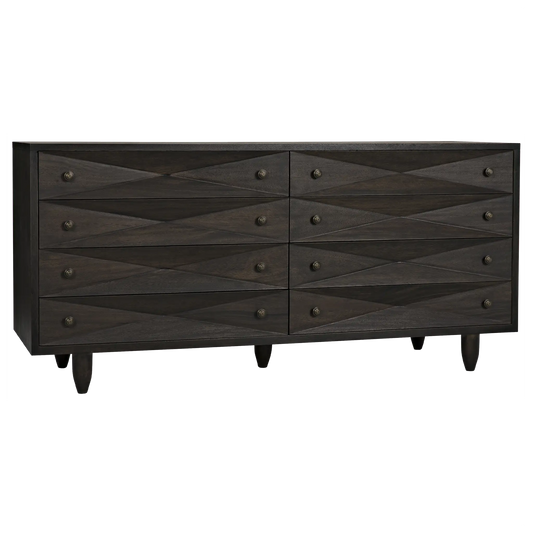 Diamond double chest, ebony walnut