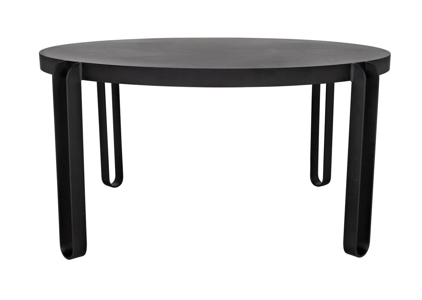 Marcellus dining table, 63", black metal