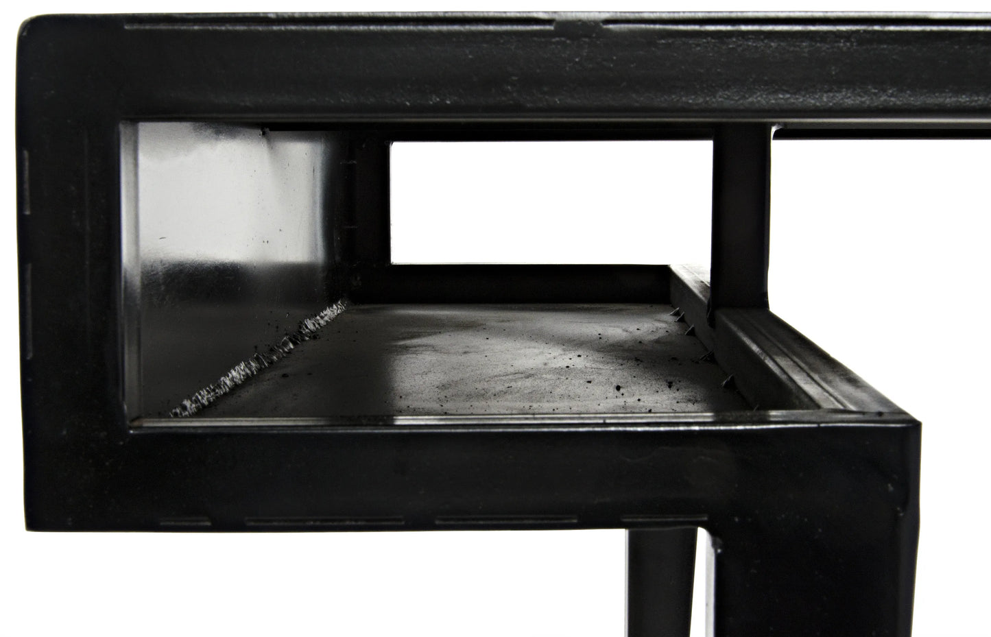 Stiletto desk, black steel